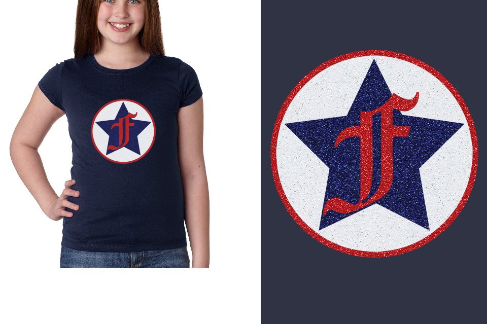 Freedom Athletics F logo - glitter Girls' Princess T-Shirt