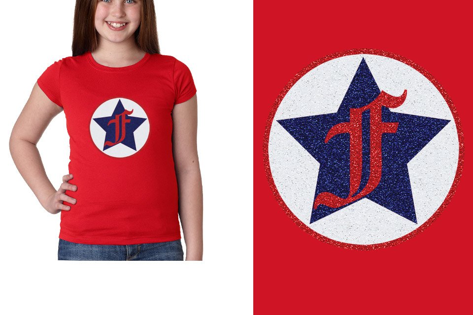 Freedom Athletics F logo - glitter Girls' Princess T-Shirt