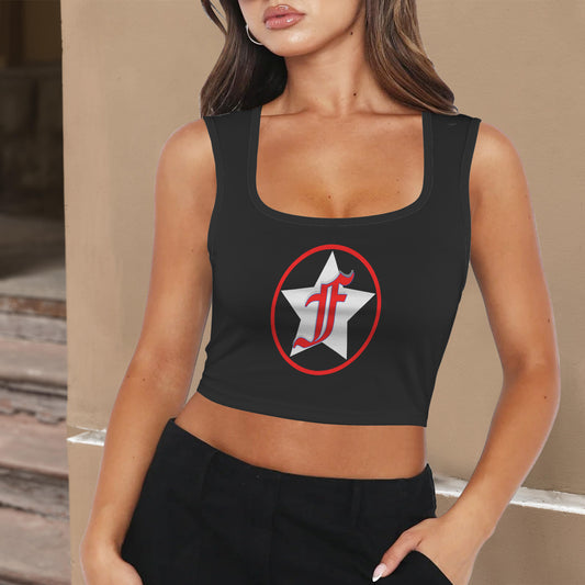 Women's Square Neck Crop Tank Top