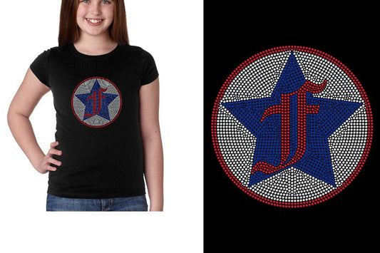 Rhinestones Freedom Athletics F logo - stones Girls' Princess T-Shirt