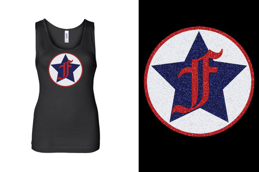 Freedom Athletics F logo - glitter Youth Tank