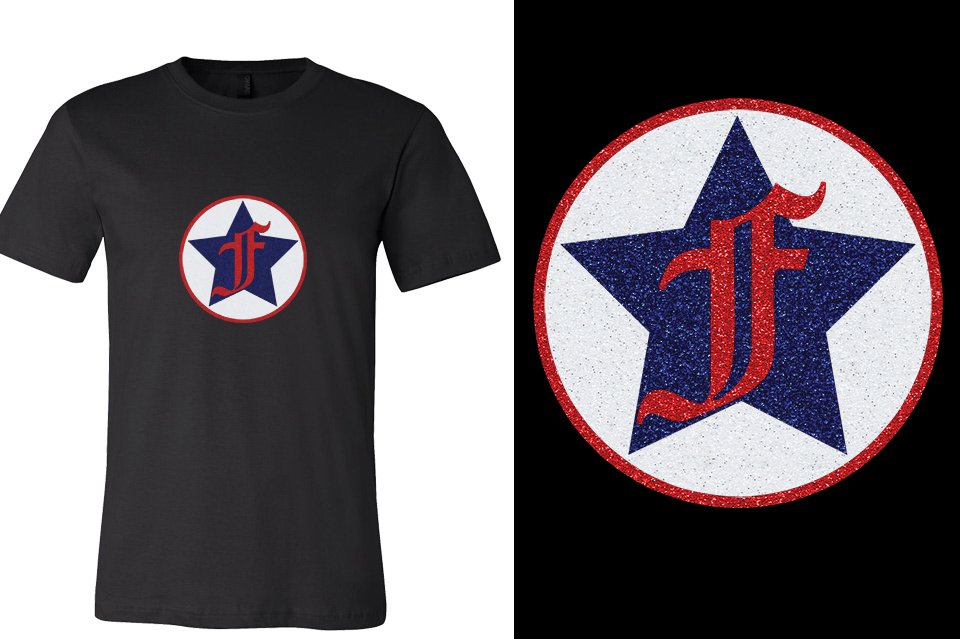 Freedom Athletics F logo - glitter Unisex t-shirt