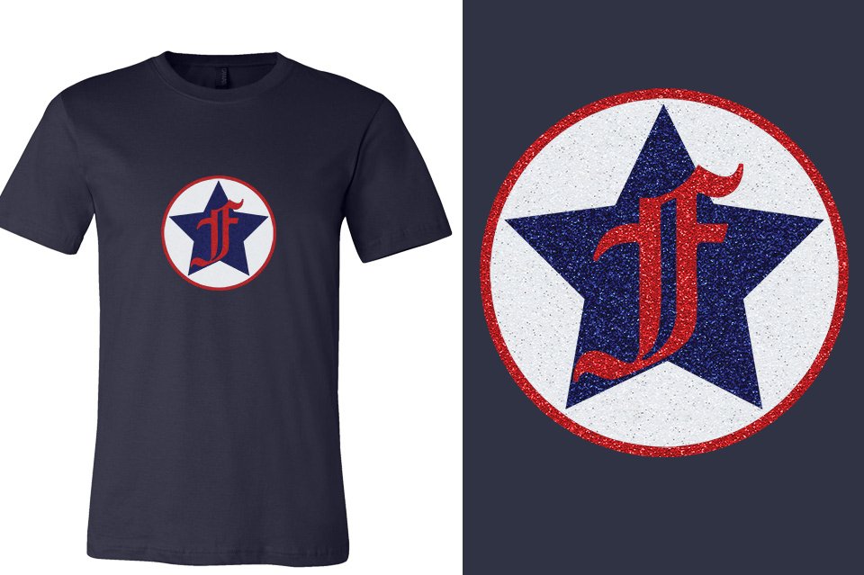 Freedom Athletics F logo - glitter Unisex t-shirt