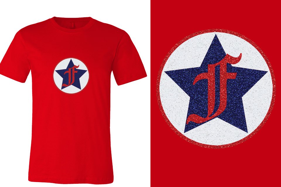 Freedom Athletics F logo - glitter Unisex t-shirt