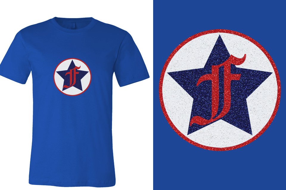 Freedom Athletics F logo - glitter Unisex t-shirt