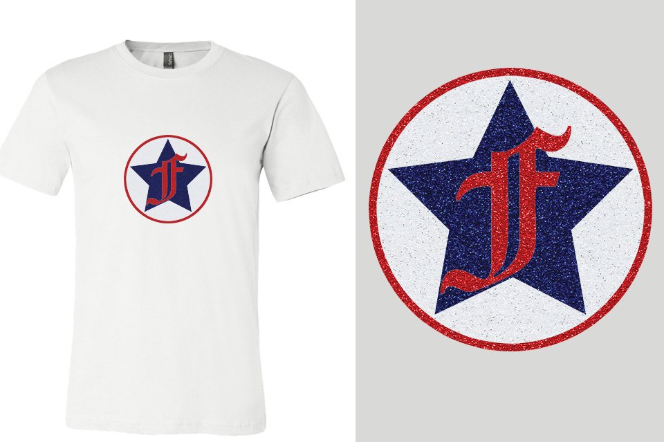 Freedom Athletics F logo - glitter Unisex t-shirt