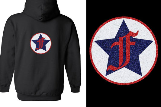 Freedom Athletics F logo - glitter Unisex Zip Hoodie