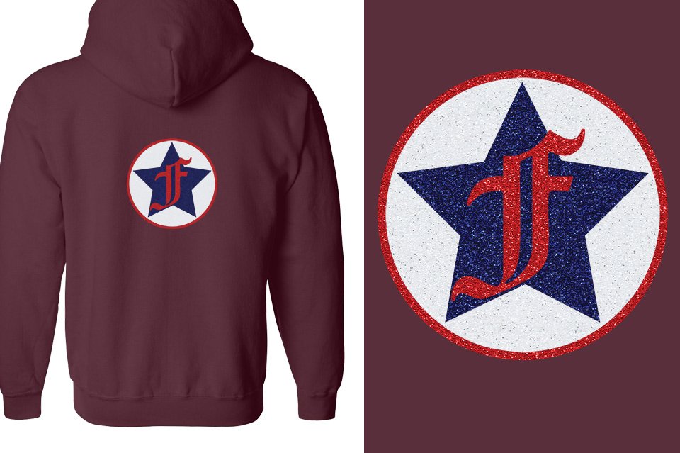 Freedom Athletics F logo - glitter Unisex Zip Hoodie