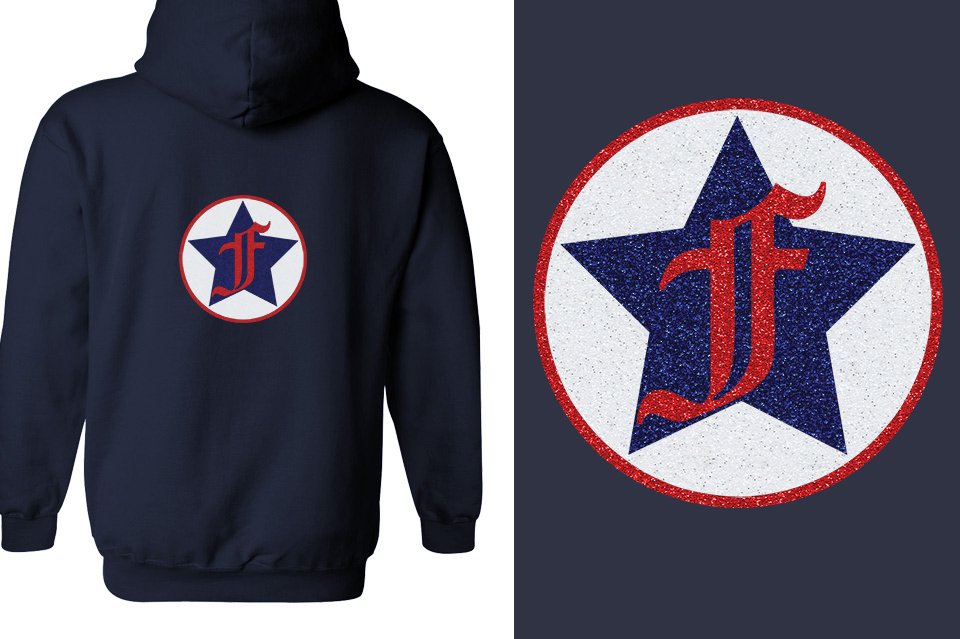 Freedom Athletics F logo - glitter Unisex Zip Hoodie
