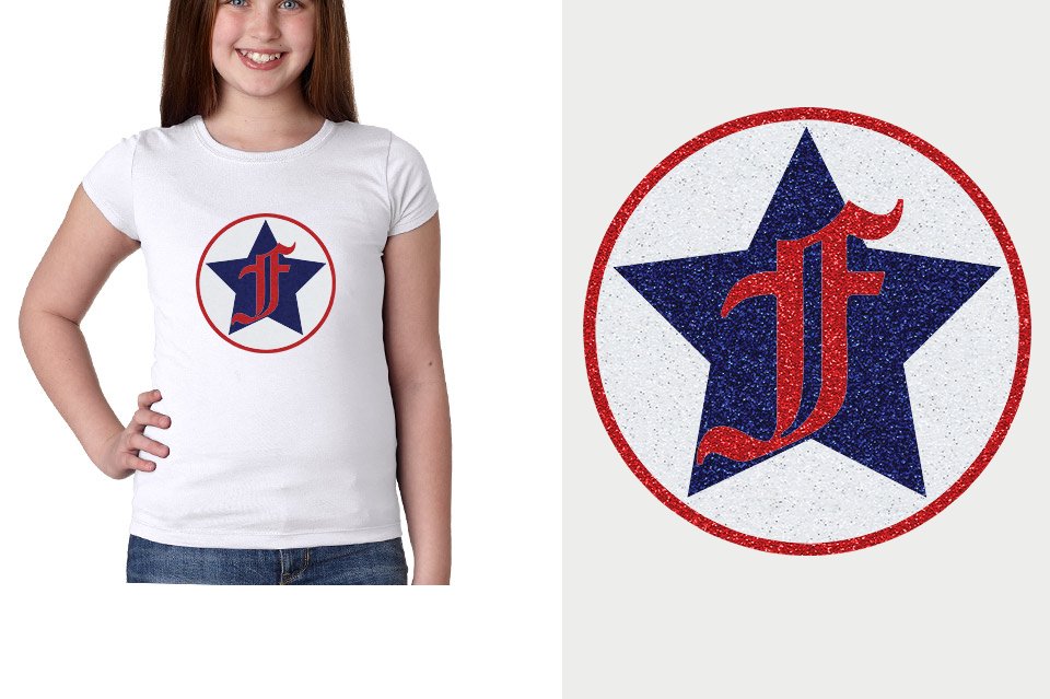 Freedom Athletics F logo - glitter Girls' Princess T-Shirt